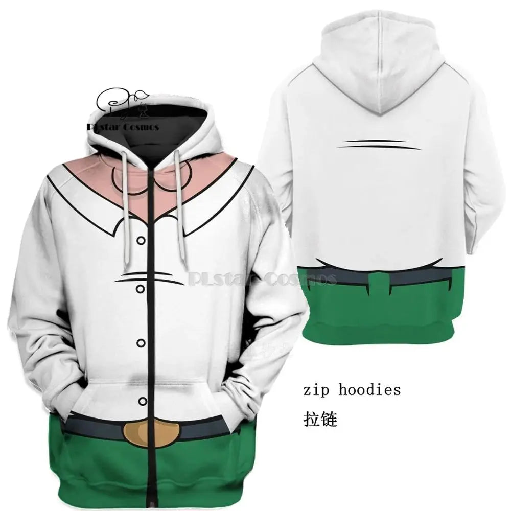 PLstar Cosmos Guy Peter Griffin Costume 3d hoodies/Sweatshirt Winter autumn funny Christmas Halloween cosplay streetwear