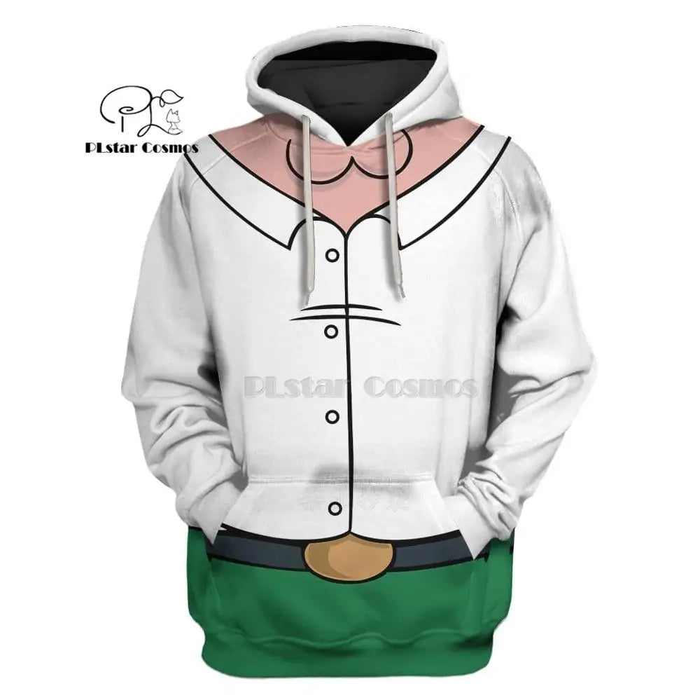 PLstar Cosmos Guy Peter Griffin Costume 3d hoodies/Sweatshirt Winter autumn funny Christmas Halloween cosplay streetwear