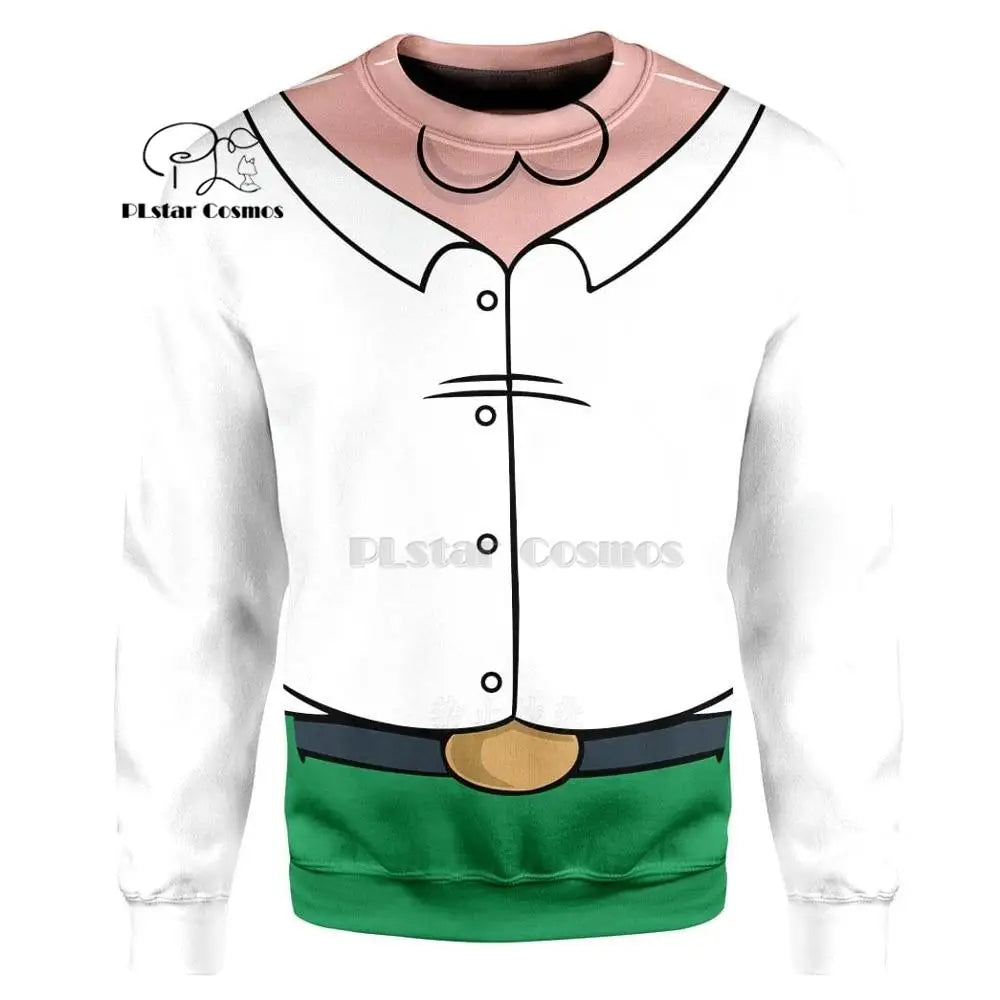PLstar Cosmos Guy Peter Griffin Costume 3d hoodies/Sweatshirt Winter autumn funny Christmas Halloween cosplay streetwear