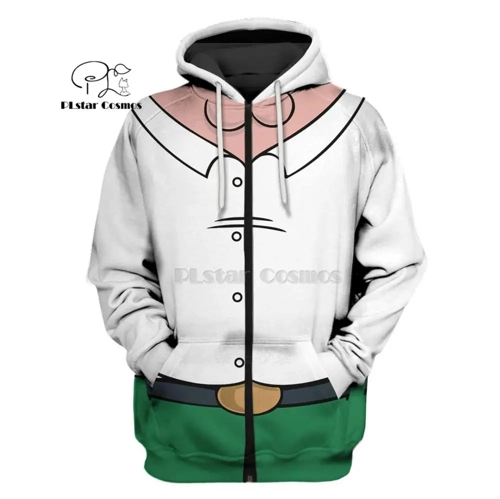 PLstar Cosmos Guy Peter Griffin Costume 3d hoodies/Sweatshirt Winter autumn funny Christmas Halloween cosplay streetwear
