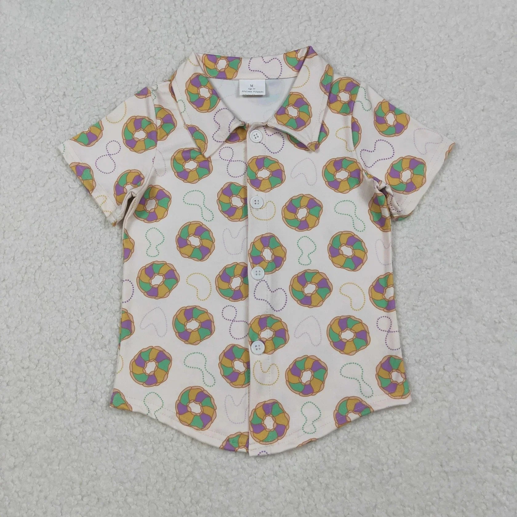 Toddler Boys Red Striped Button Shirt