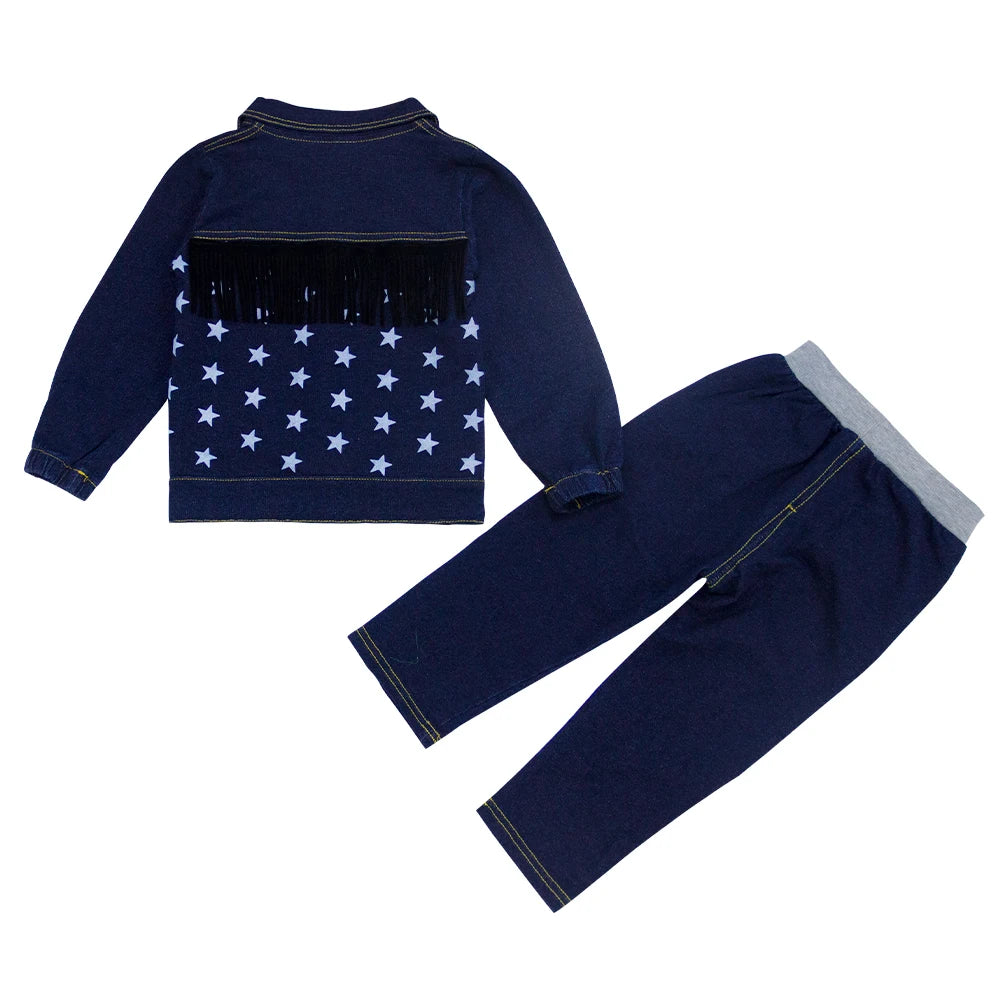 Toddler Boy Denim Vest Set - 3-Piece Outfit