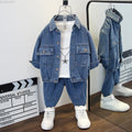 Boys Denim Jacket & Pants Set - 2-Piece Outfit