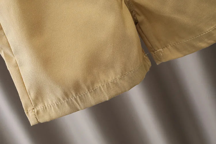 Boys Striped Polo Shirt & Shorts Set - Summer 2-Piece Outfit