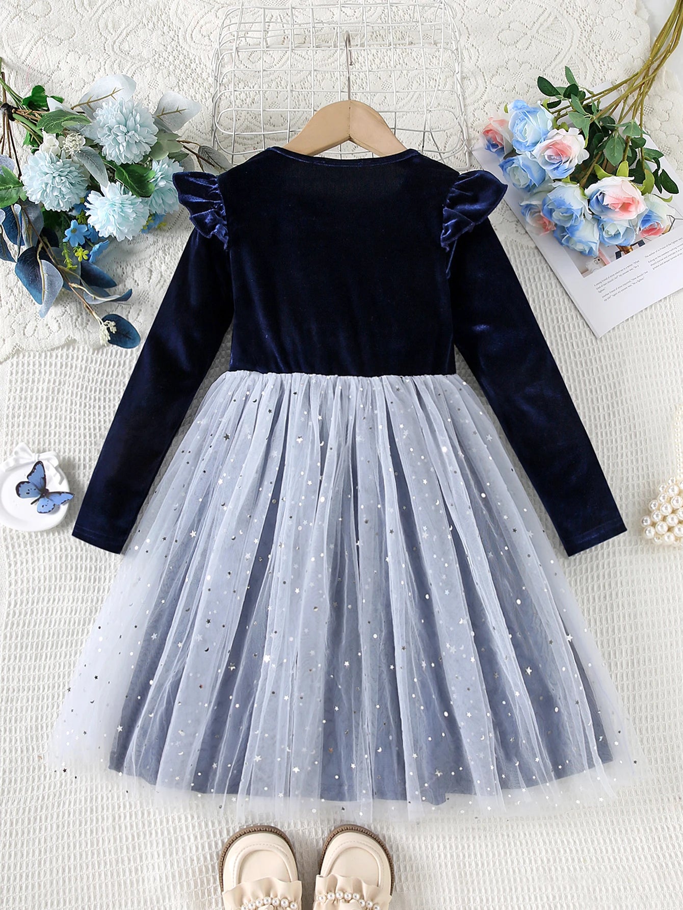 Toddler Girls Velvet Tutu Dress - Holiday Party Dress
