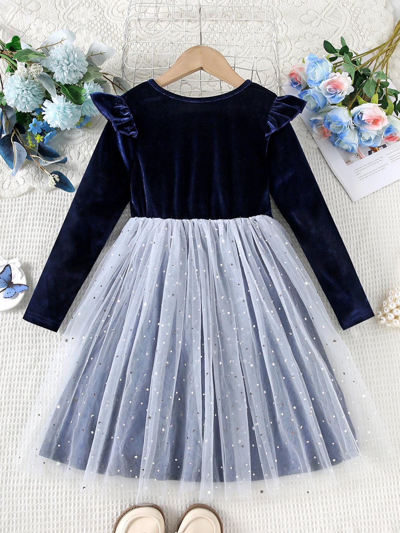 Toddler Girls Velvet Tutu Dress - Holiday Party Dress