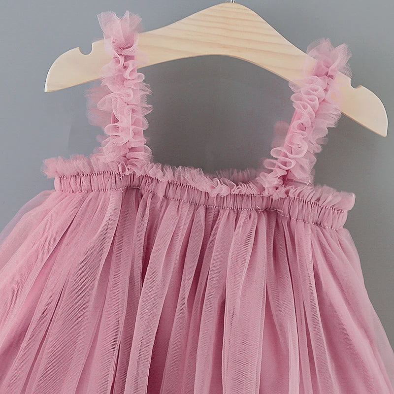 Baby Girl Tulle Party Dress - Sleeveless Tutu