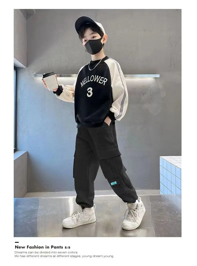 Boys Cargo Pants - Thick Casual Trousers Ages 5-12