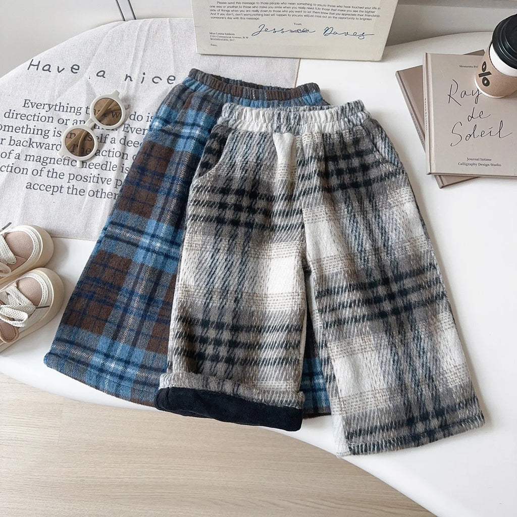 Toddler Girls Fleece-Lined Plaid Pants - Winter