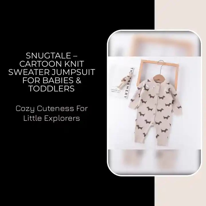 SnugTale &ndash; Cartoon Knit Sweater Jumpsuit for Babies &amp; Toddlers by@Outfy